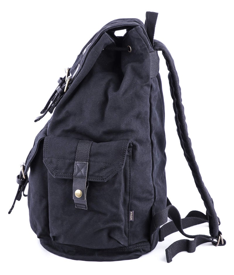 GOOTIUM 21101BLK Specially High Density Thick Canvas Backpack Rucksack,Black - Image 4